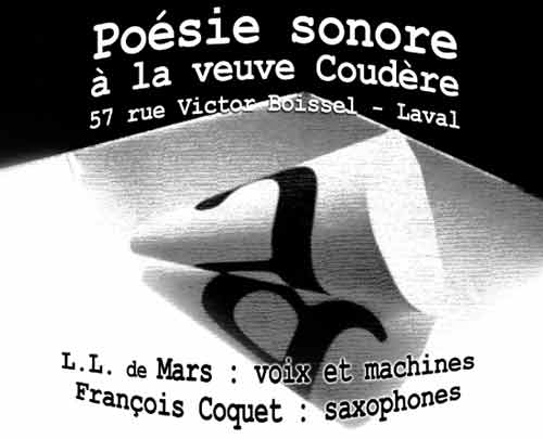 Poésie sonore à la Veuve Coudère - Coquet L.L. de Mars